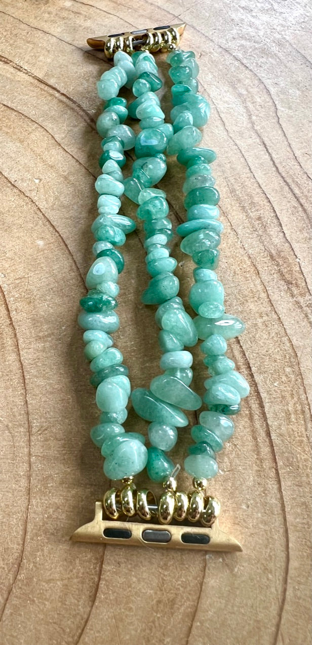 Aventurine Genuine Crystal Chip Watch Strap for Apple Smart Watch 38/40/41