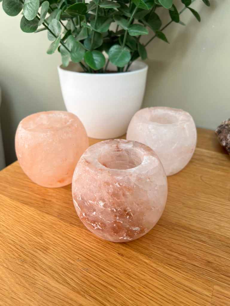 Himalayan Salt Smooth Tealight Candle Holder