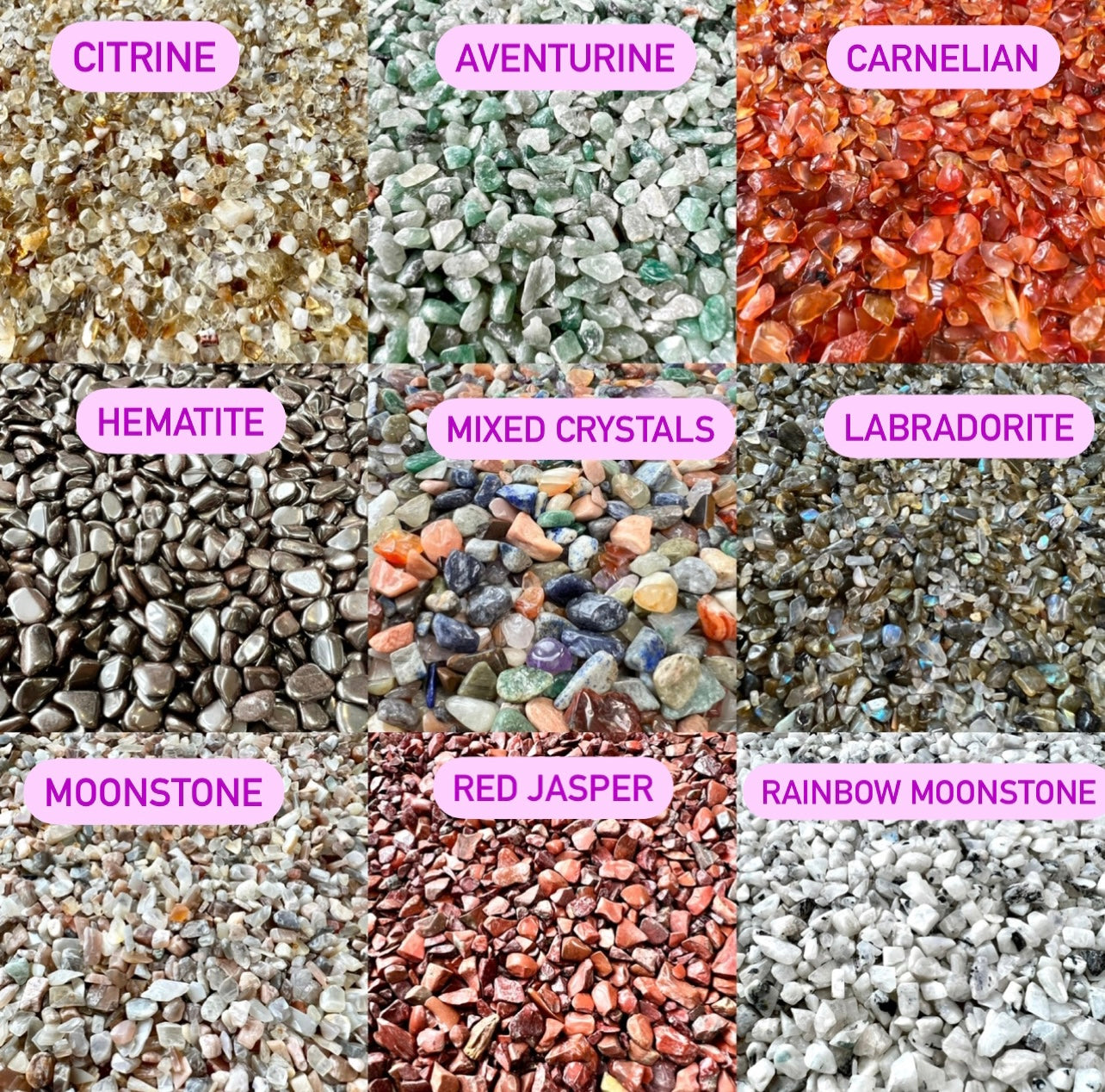 Natural Undrilled Crystal Craft Chips