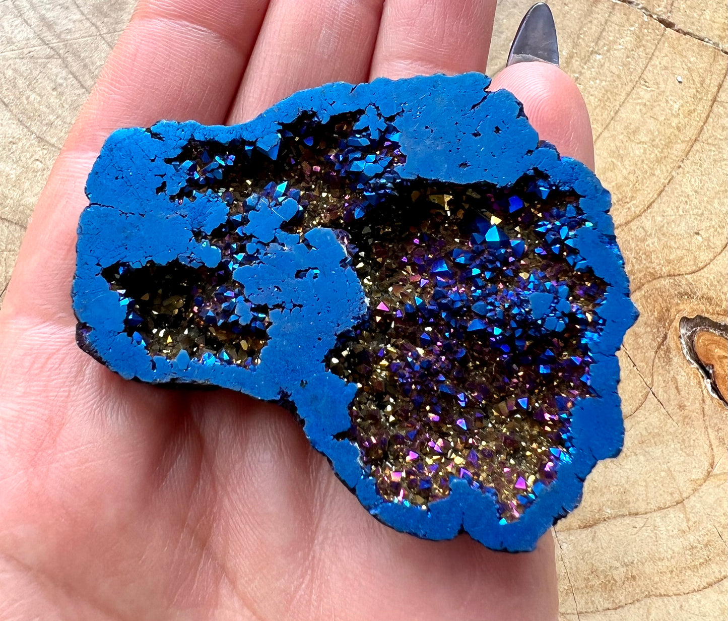 Assorted Aura Quartz Split Geode Gift Boxed