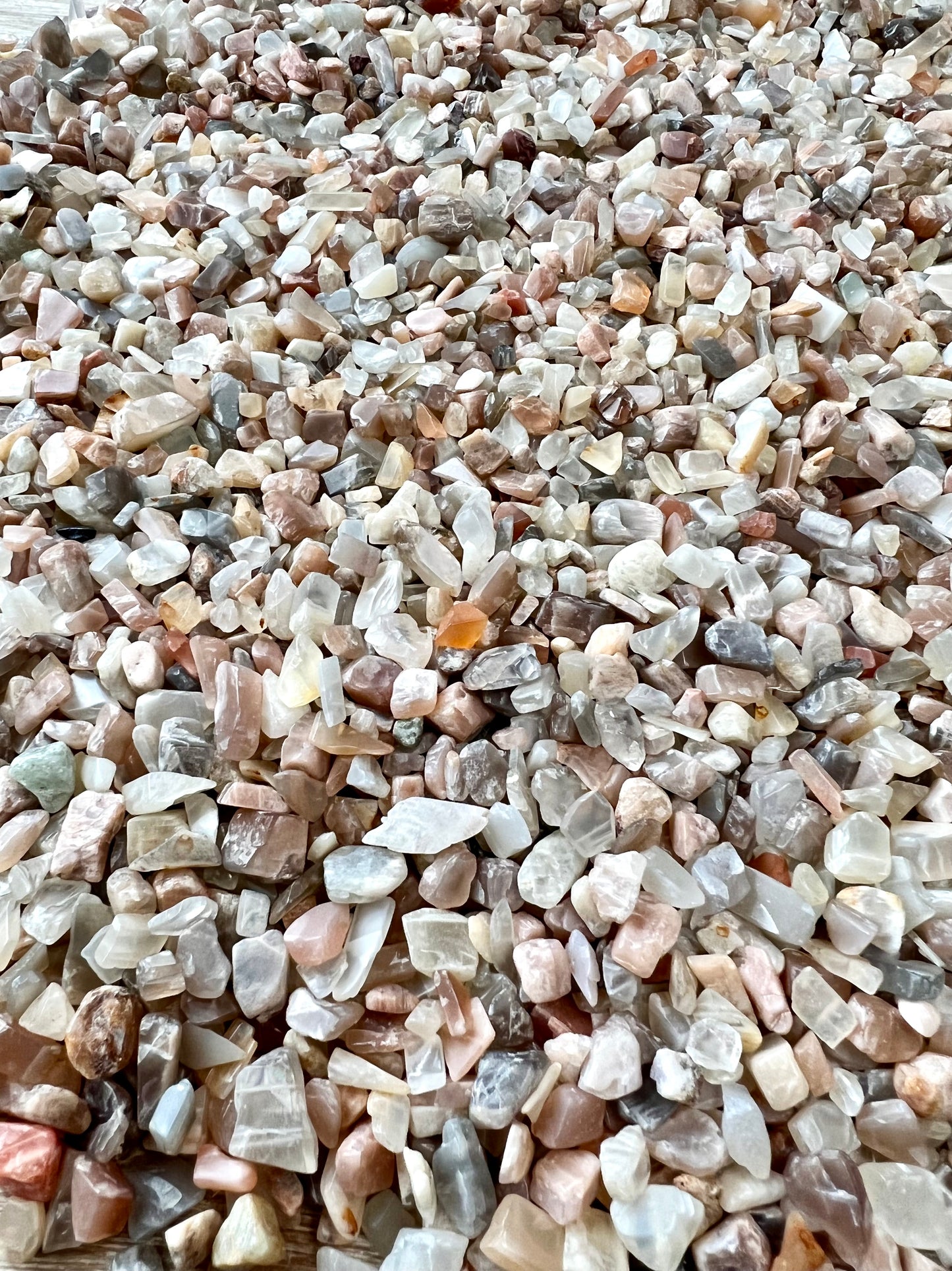 Moonstone Natural Undrilled Crystal Craft Chips