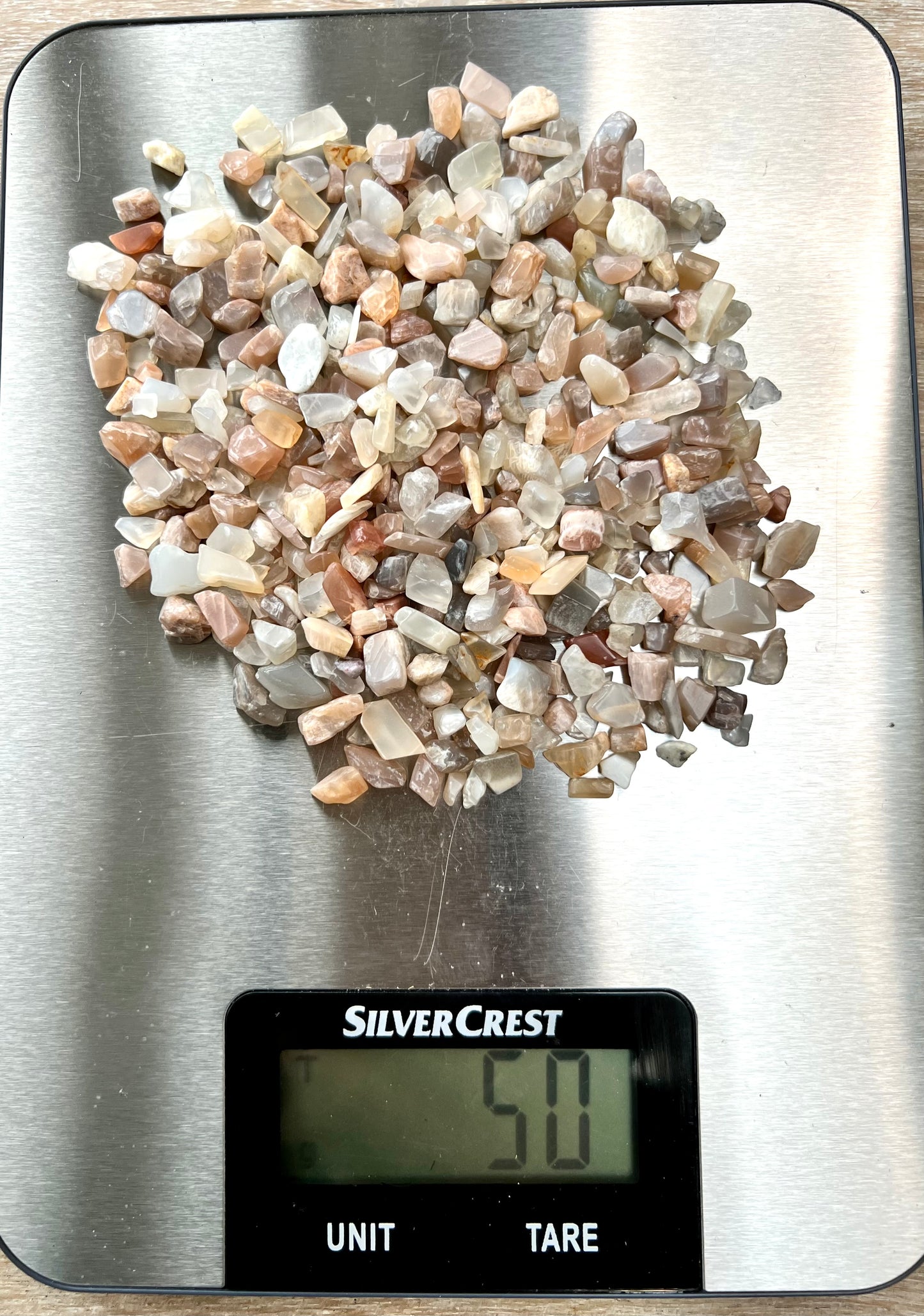 Moonstone Natural Undrilled Crystal Craft Chips