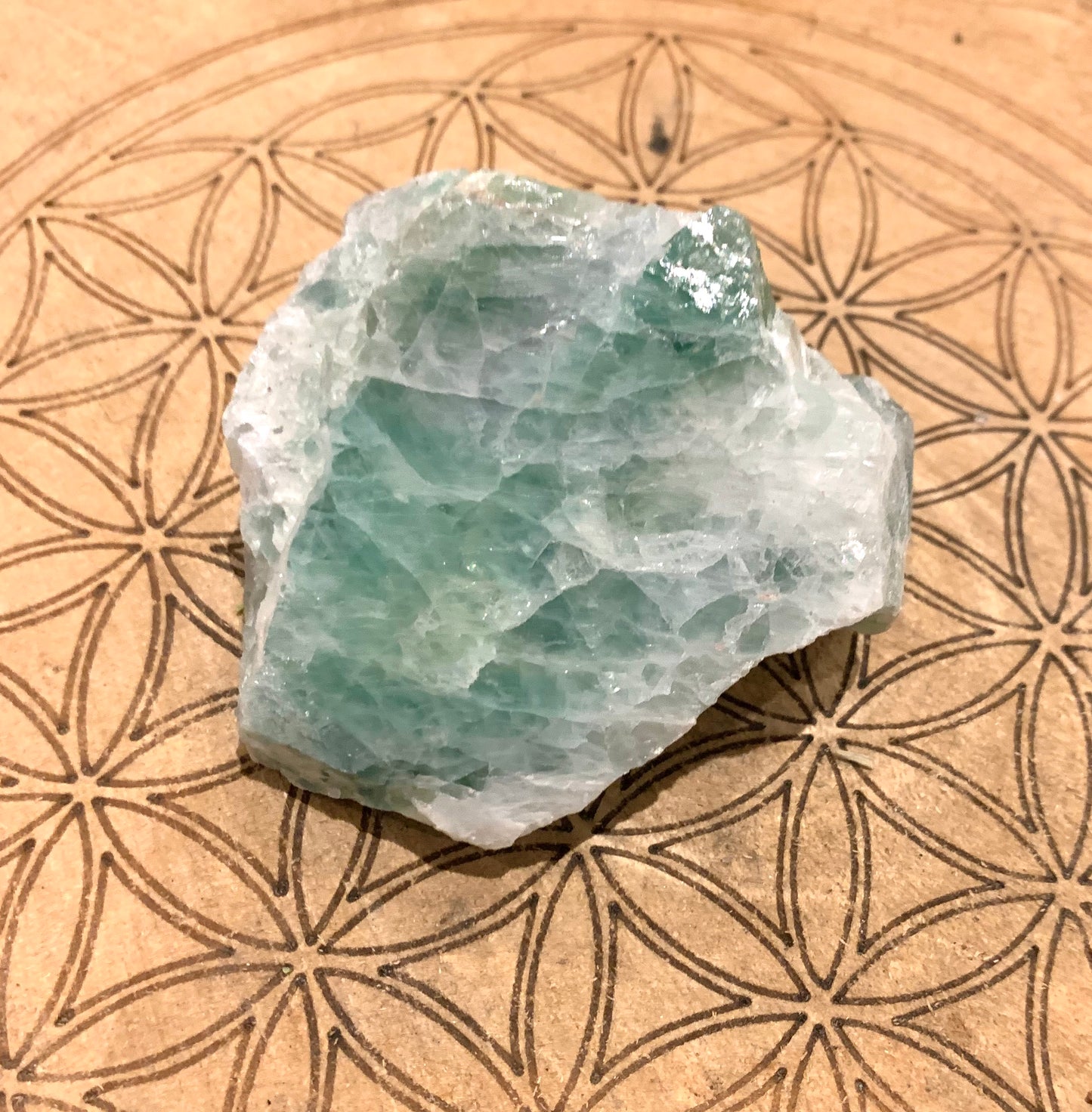 Fluorite One Sided Polished Crystal - Crystalboutique.co.uk
