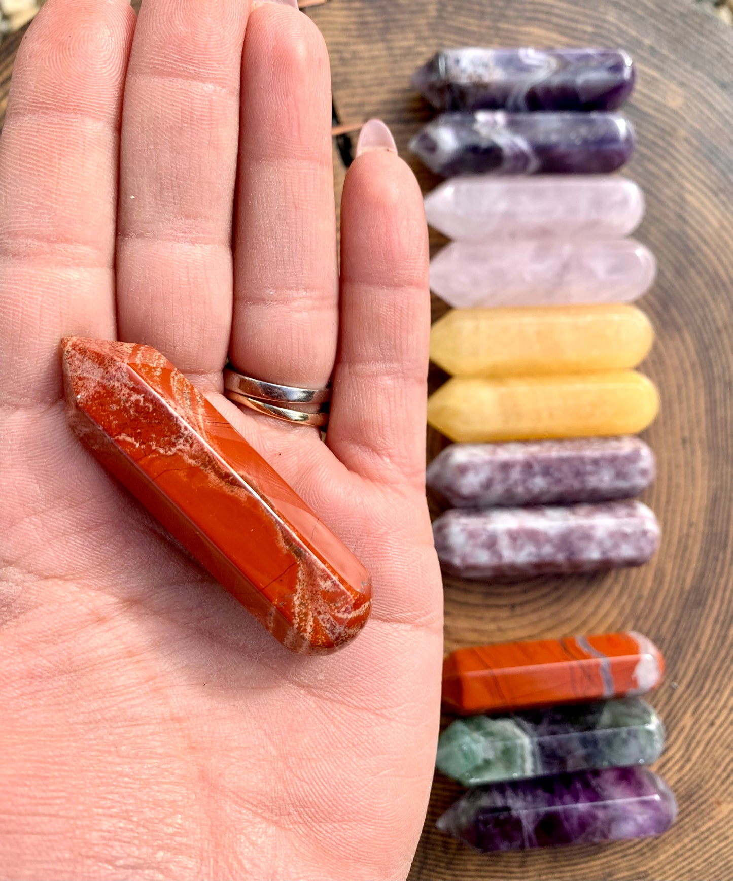 Brecciated Jasper Crystal Wand Point Rounded End