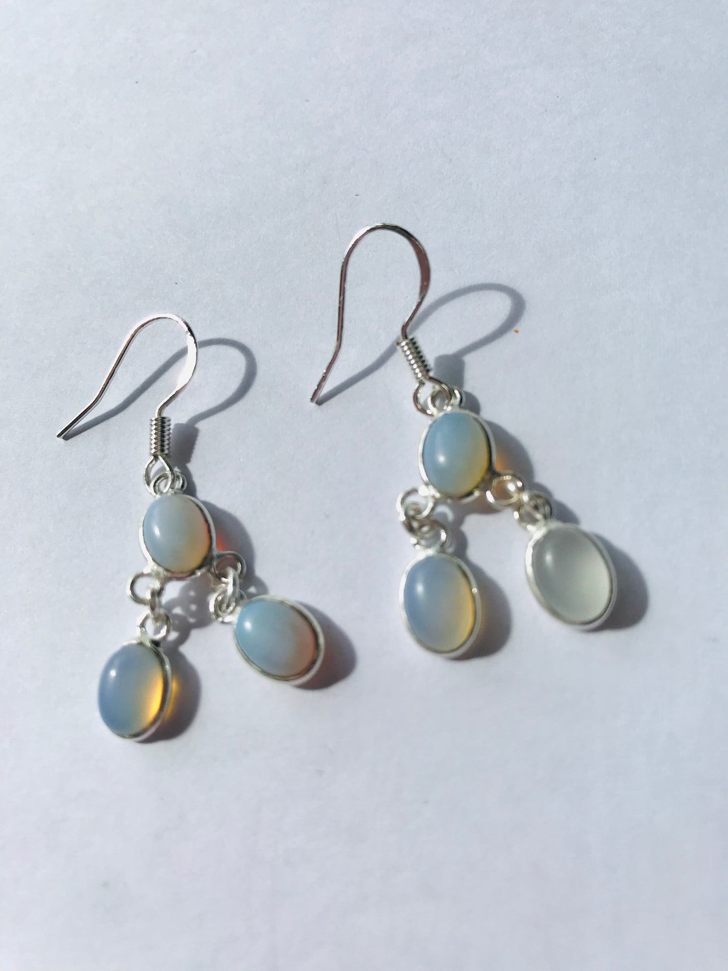 Opalite Crystal Gemstone Earrings - Communication Enhancer - Crystal Boutique.co.uk