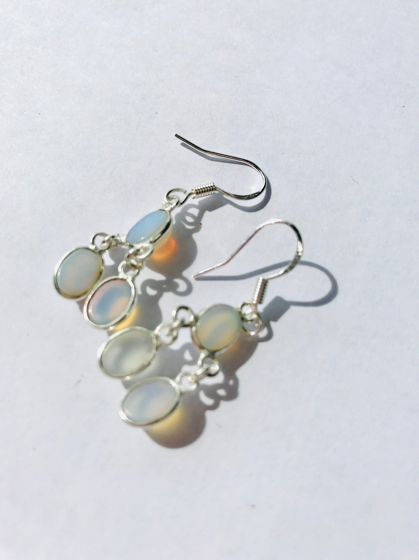 Opalite Crystal Gemstone Earrings - Communication Enhancer - Crystal Boutique.co.uk