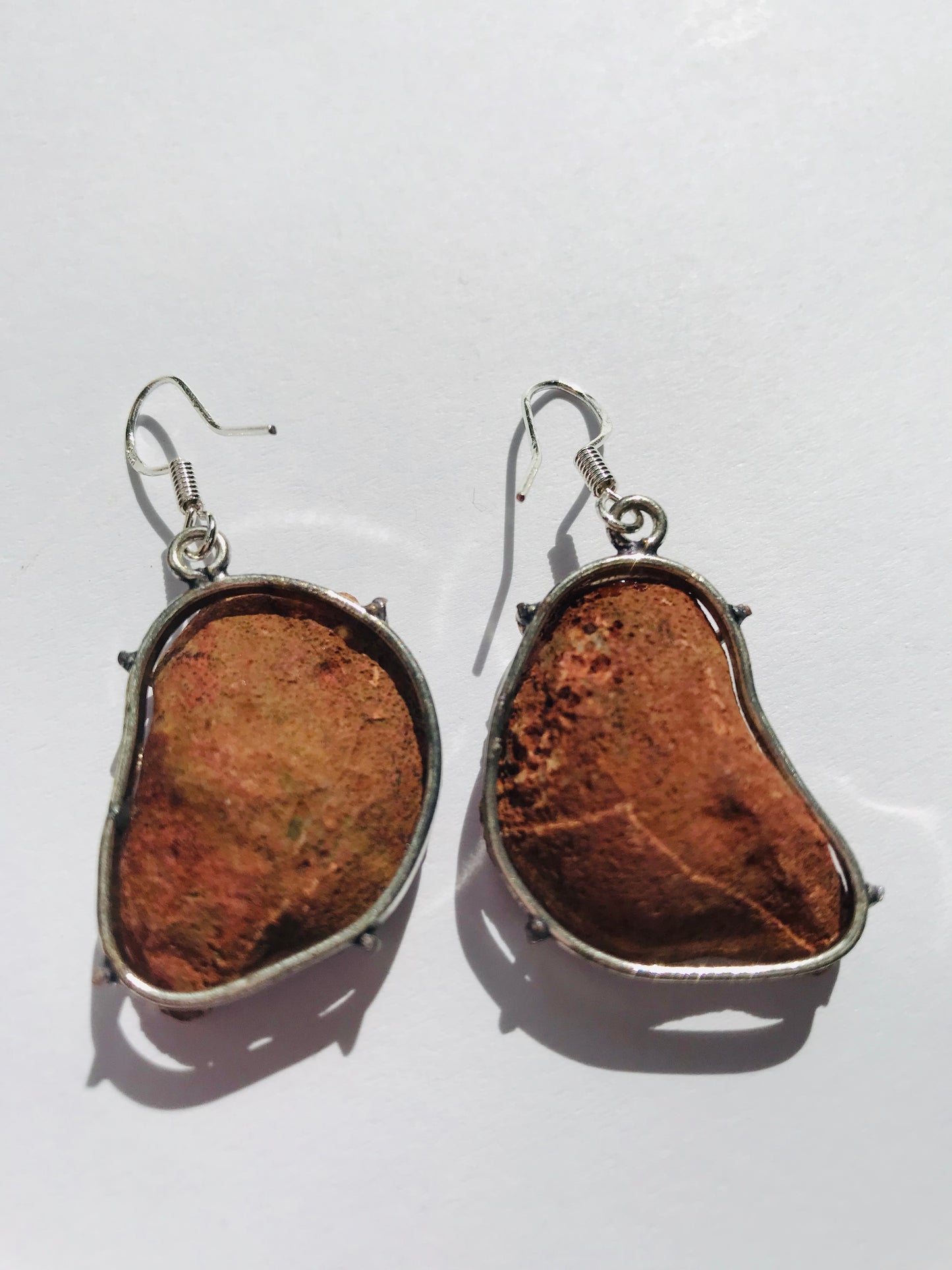Druzy Crystal Geode Slice Gemstone Earrings Nude Collection - Crystal Boutique.co.uk