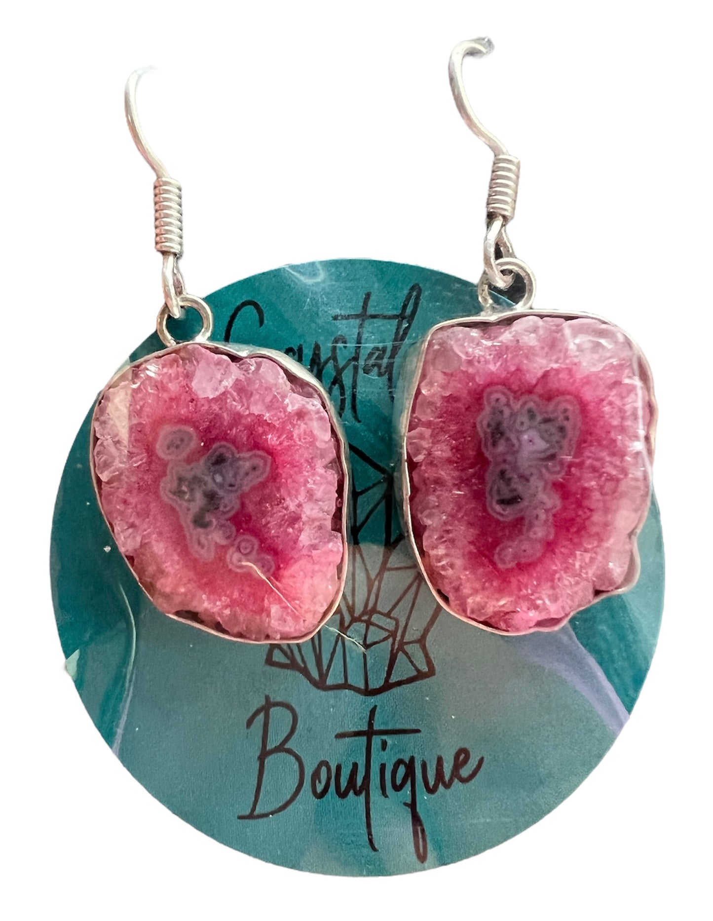 Solar Quartz Crystal Gemstone Earrings