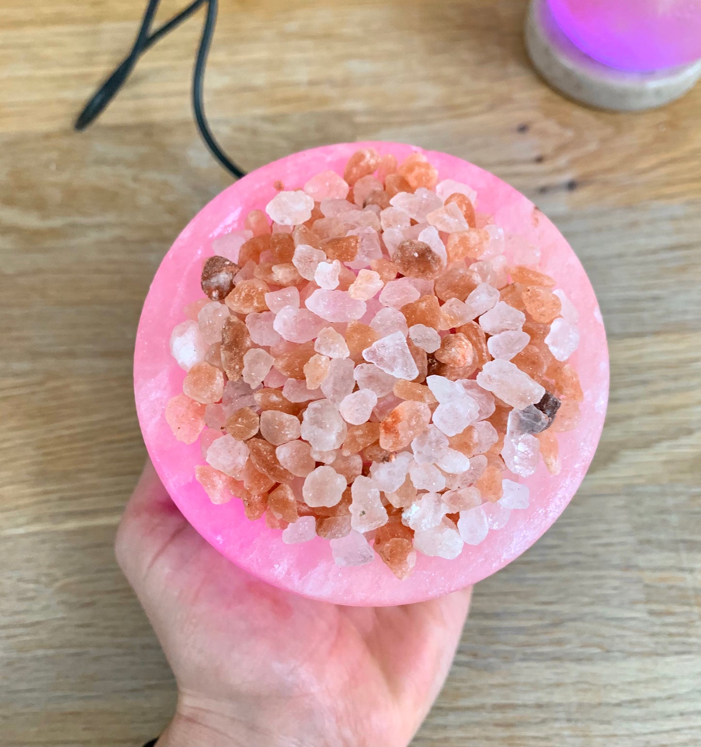 Himalayan Salt Mini Fire Bowl USB Colour Changing Lamp - Crystal Boutique.co.uk
