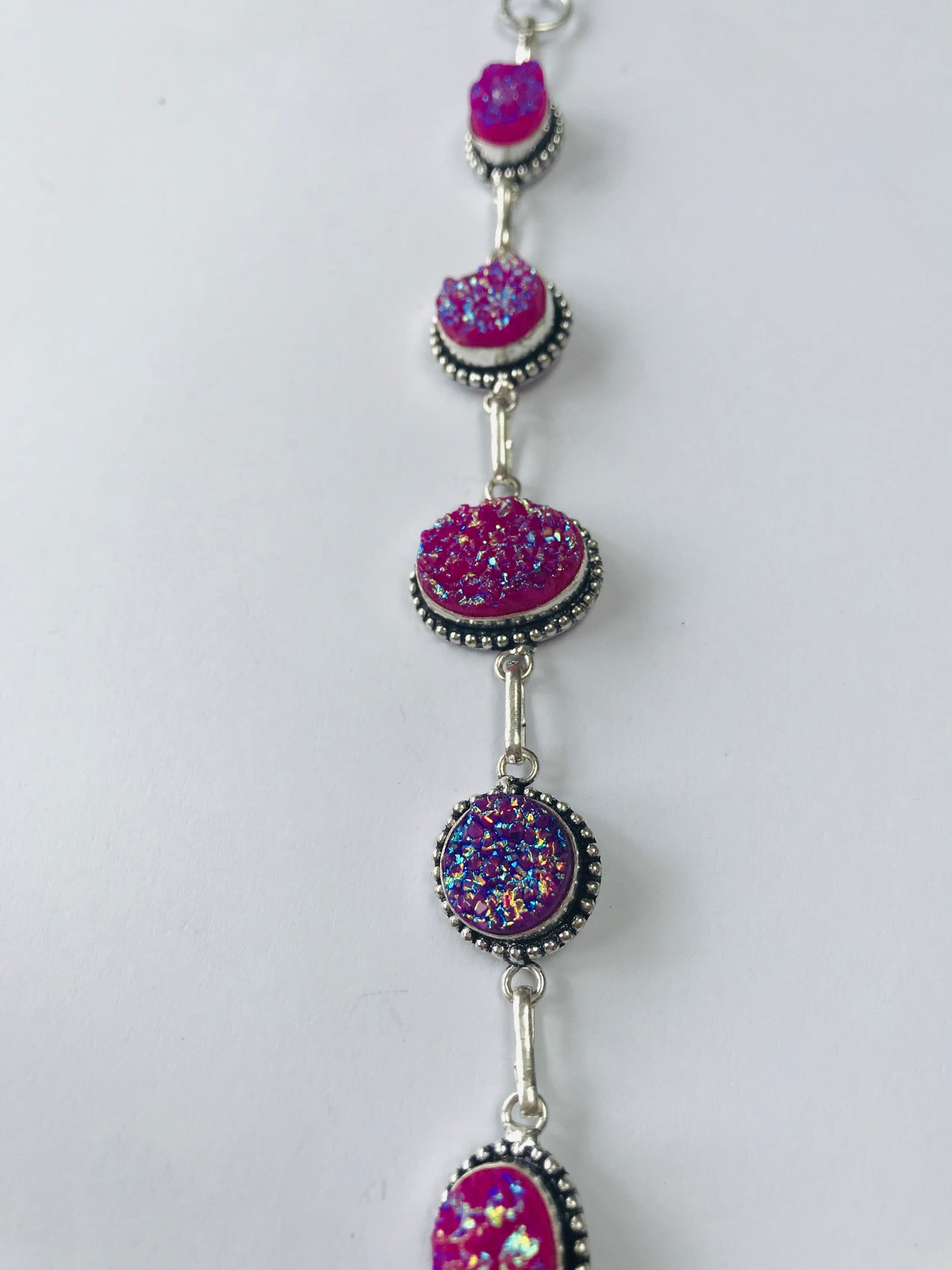 Druzy Crystal 9” T-Bar Bracelet - Crystalboutique.co.uk