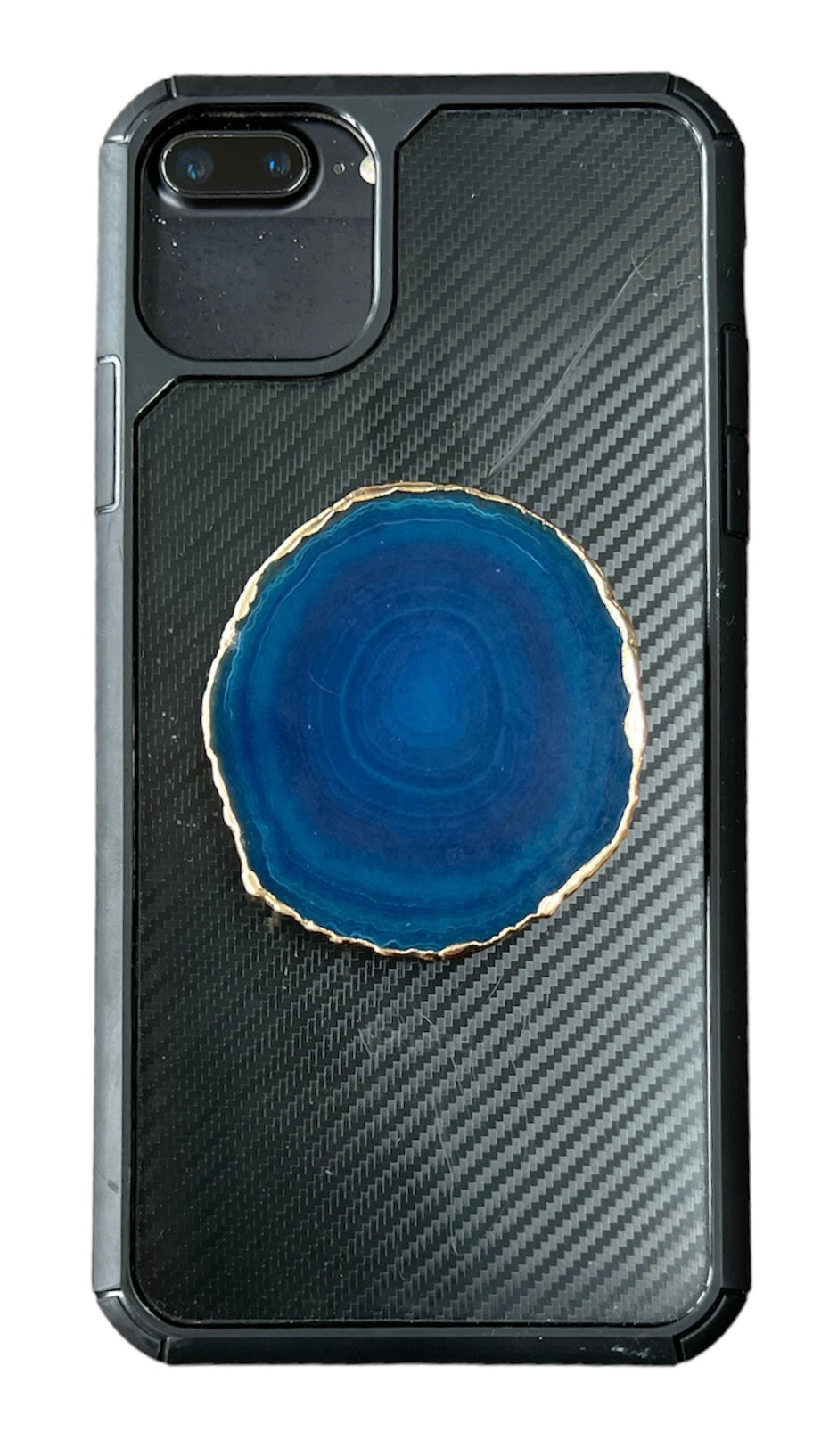 Agate Slice Crystal Phone Grip