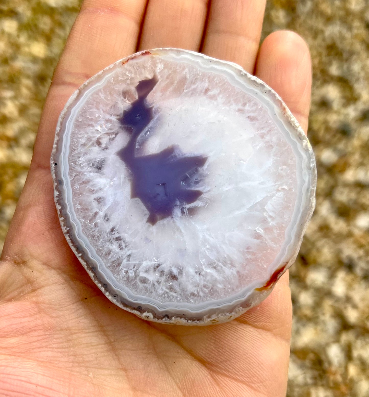 Agate Slice Crystal Phone Grip