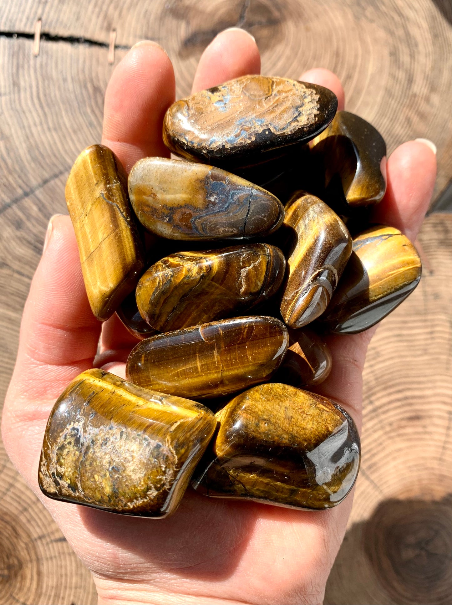 Tiger's Eye Polished Crystal Tumblestone