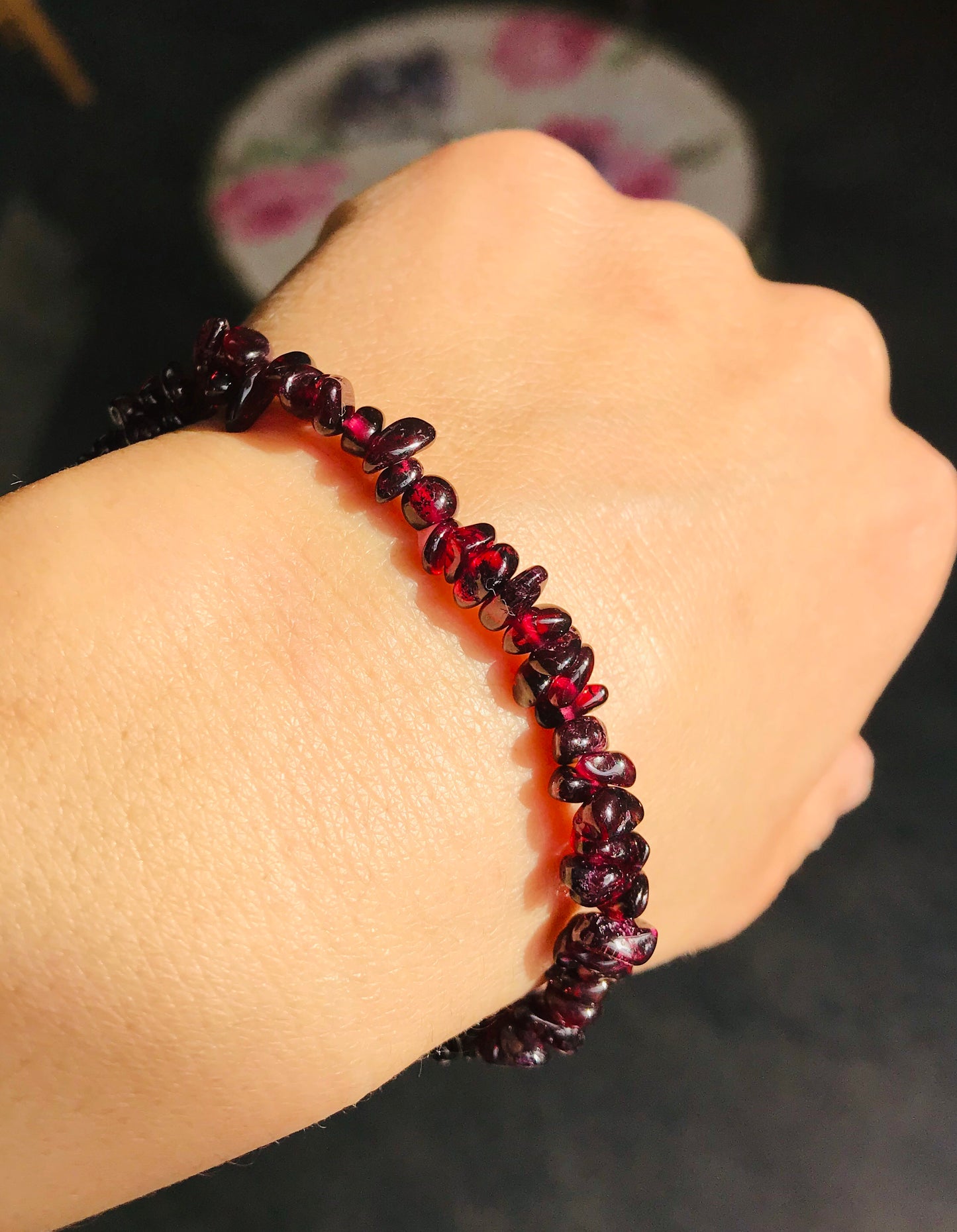 Garnet Chip Crystal Healing Stretch Bracelets - Crystal Boutique.co.uk