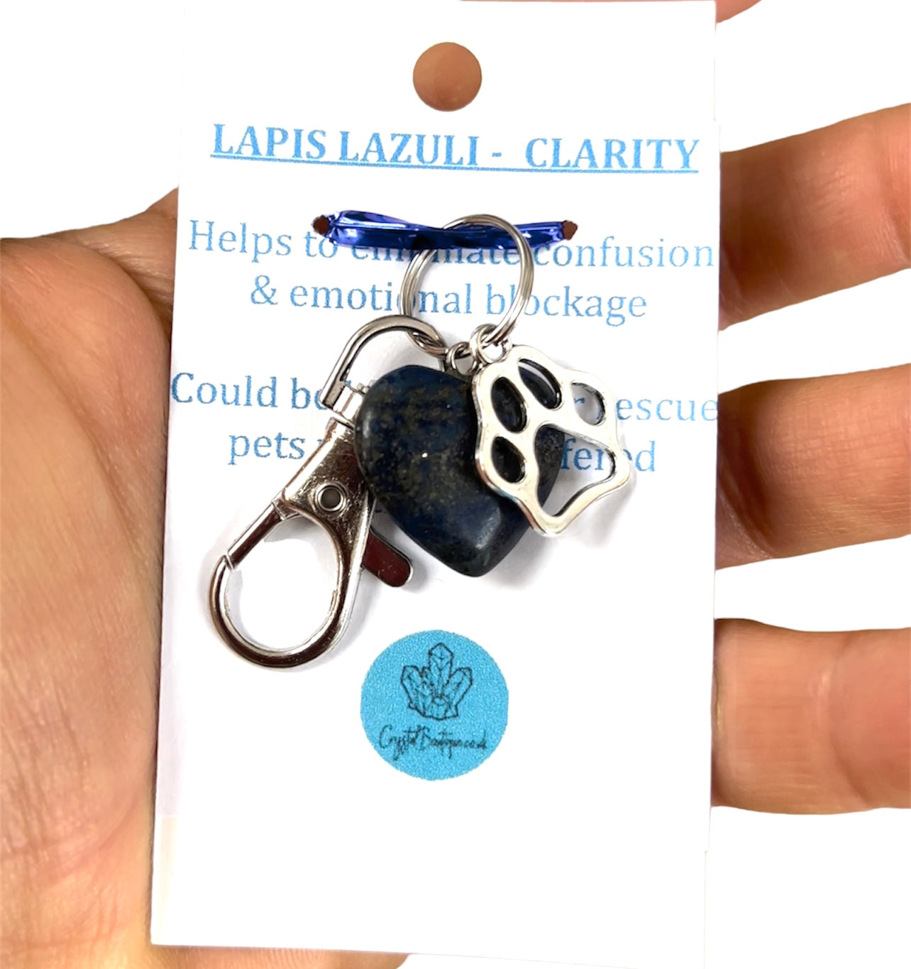 Lapis Lazuli Crystal Healing Gemstone Collar Charms for Pets