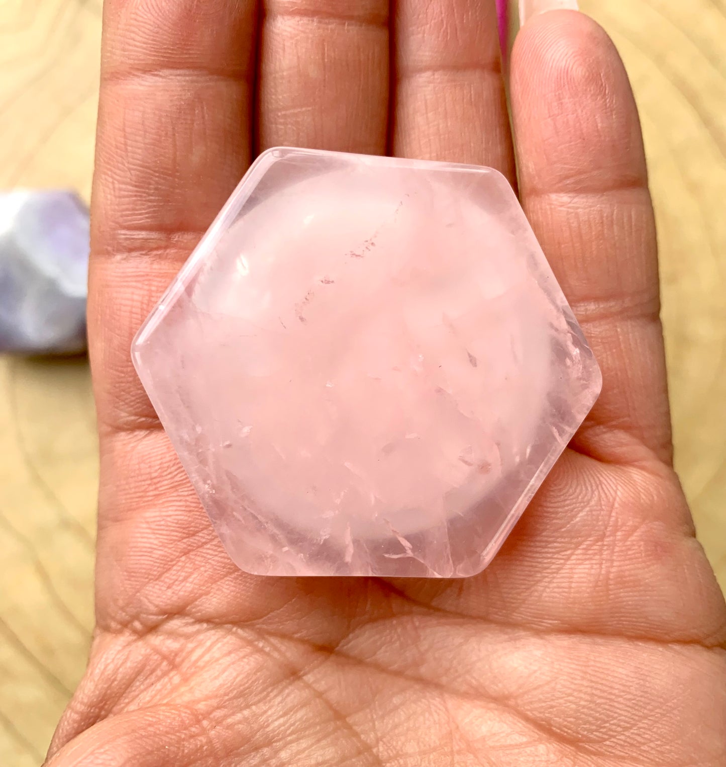 Assorted Hexagon Quartz Crystal Gemstone Mobile Phone Grip