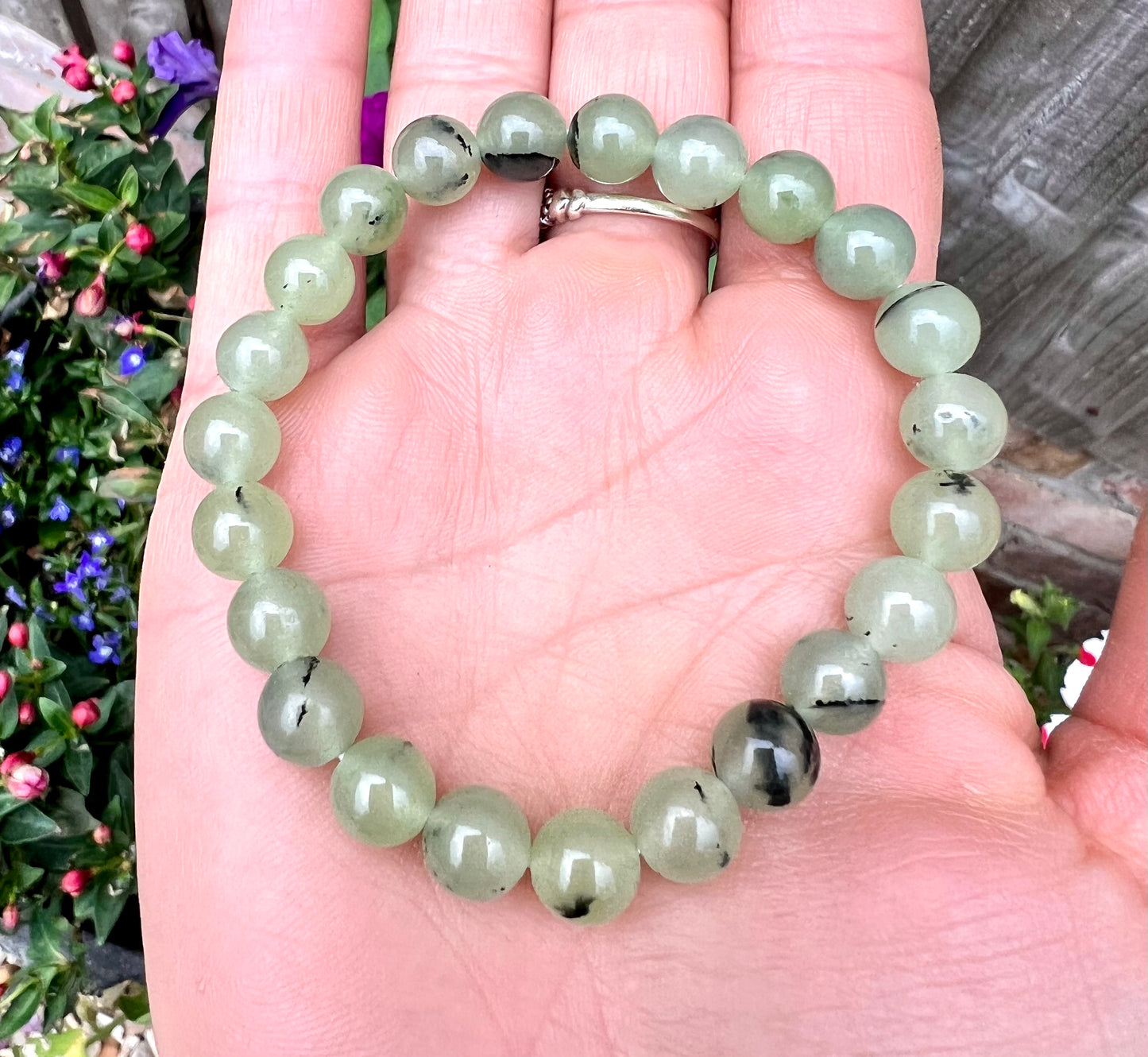 Jade Round Bead Power Bracelet