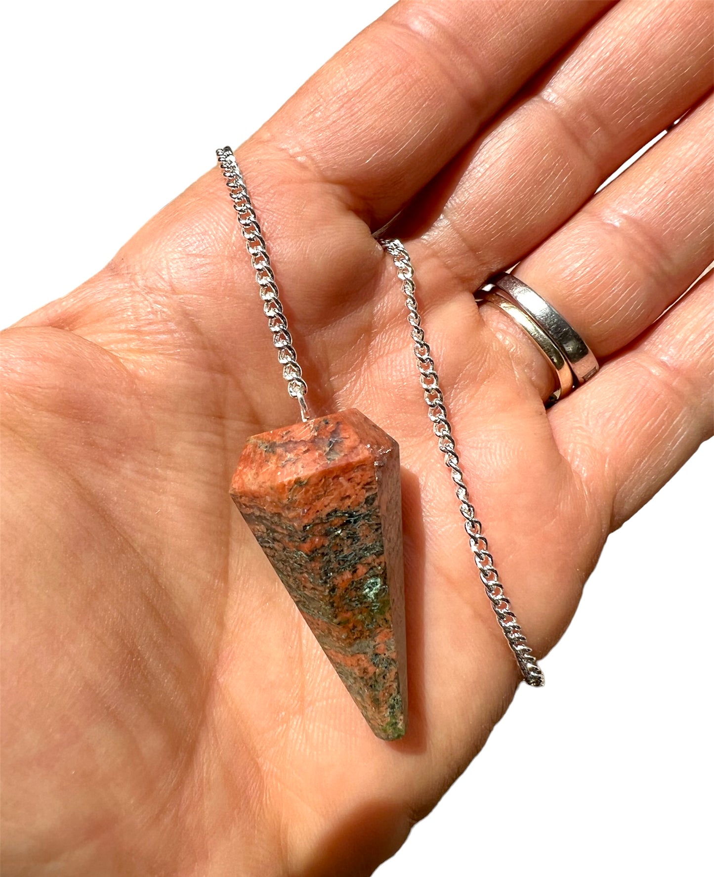 Unakite Crystal Dowsing Pendulums