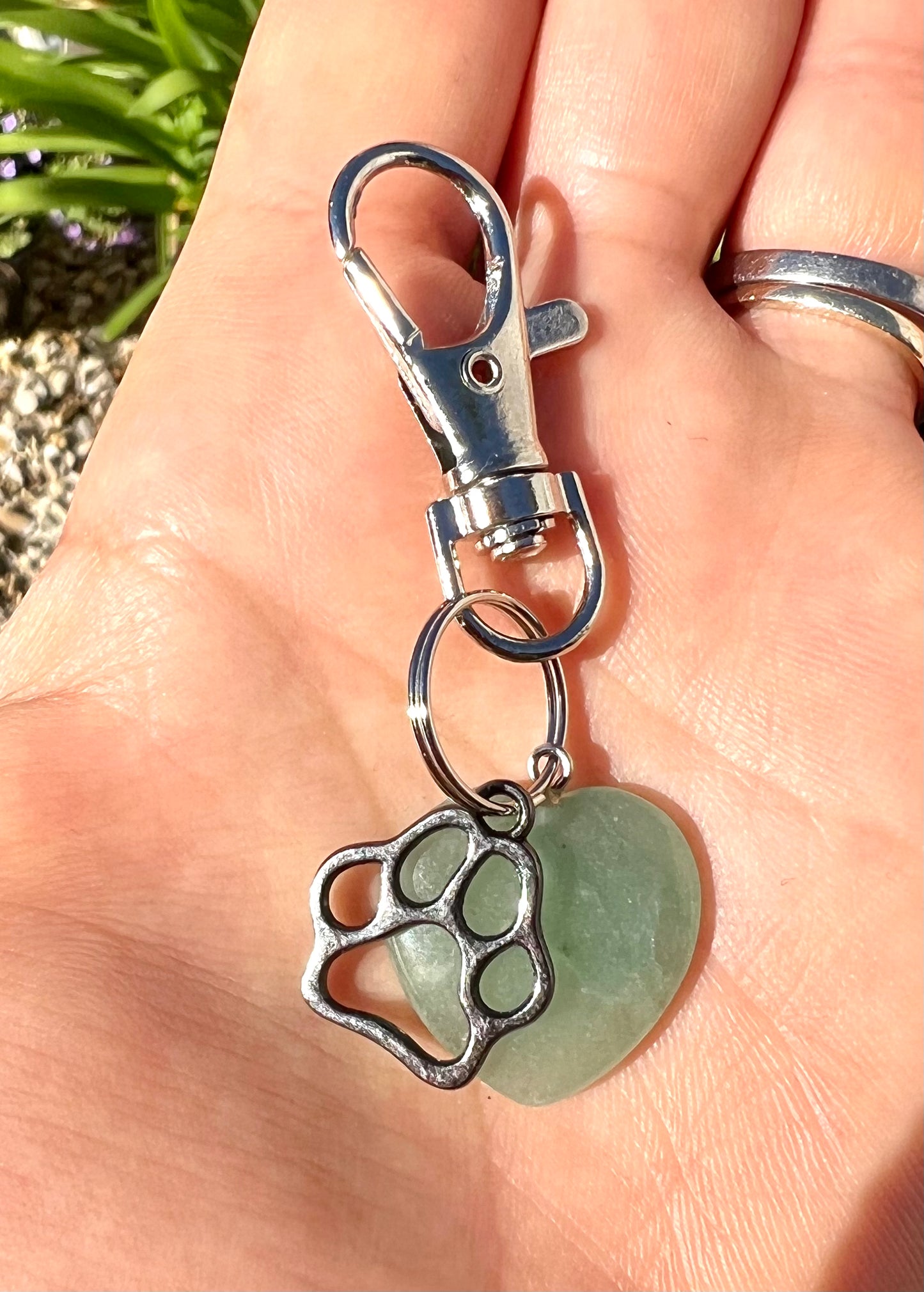 Green Aventurine Crystal Healing Gemstone Collar Charms for Pets