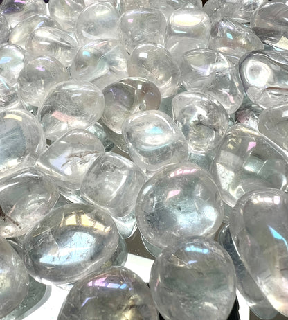 Clear Aura Quartz Tumblestones