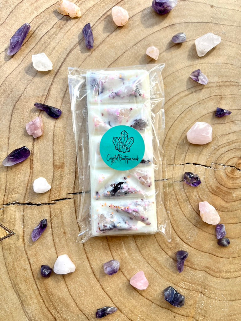 Dark Orchid Blossom Scented Crystal Infused Soy Wax Melt Snap Bars