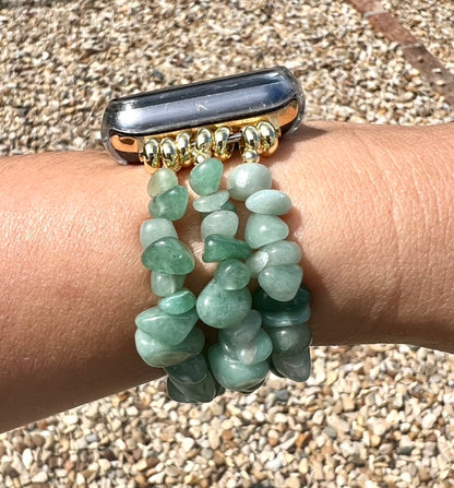 Aventurine Genuine Crystal Chip Watch Strap for Apple Smart Watch 38/40/41