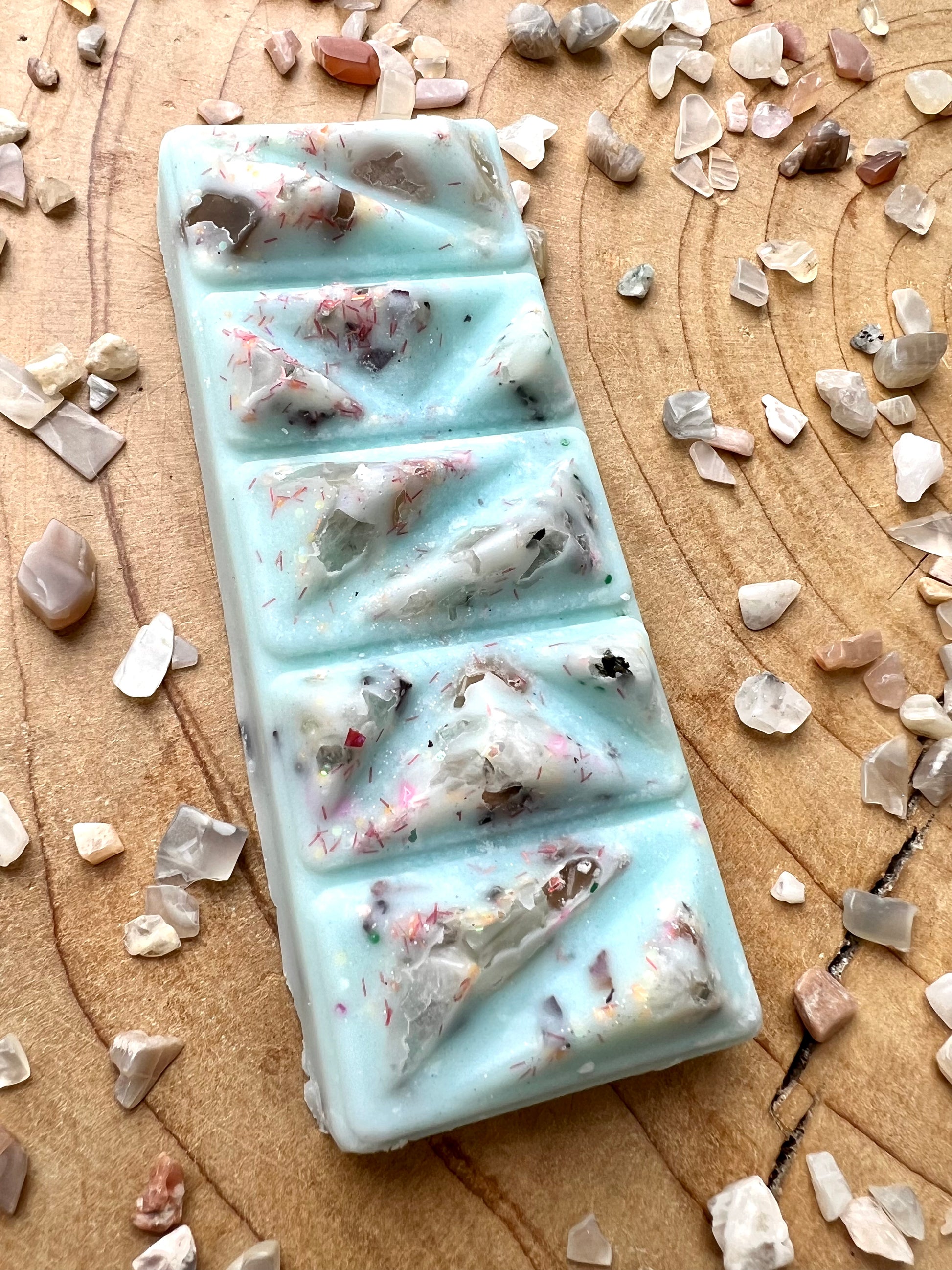 Crystal Infused Soy Wax Melt Snap Bars PEAR & FREESIA Scented