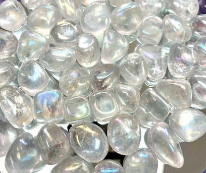 Clear Aura Quartz Tumblestones