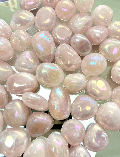 Rose Quartz Aura Tumblestones