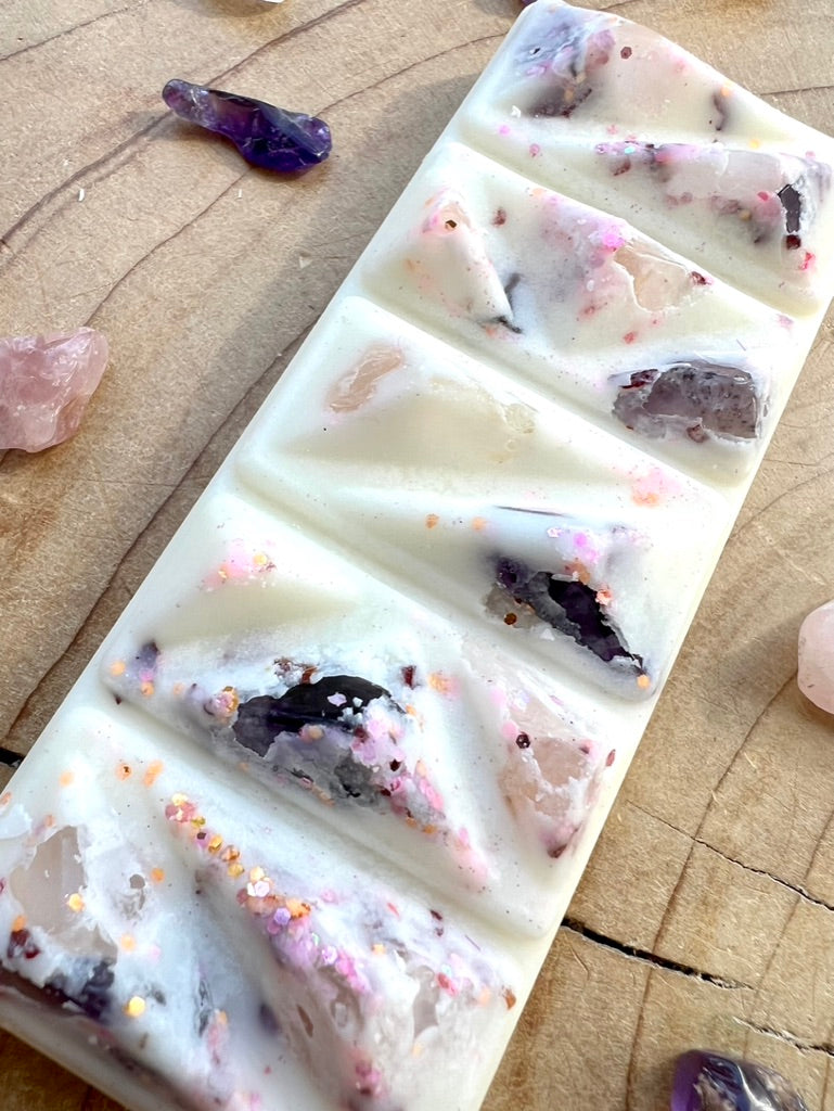 Dark Orchid Blossom Scented Crystal Infused Soy Wax Melt Snap Bars