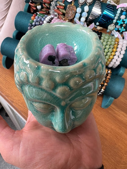 Mini Buddha Crackle Glazed Oil/Wax Burner