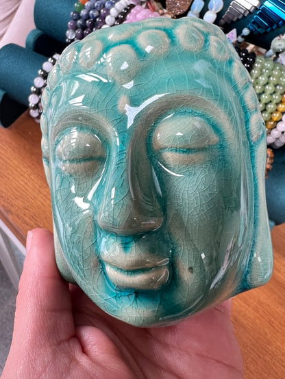 Mini Buddha Crackle Glazed Oil/Wax Burner