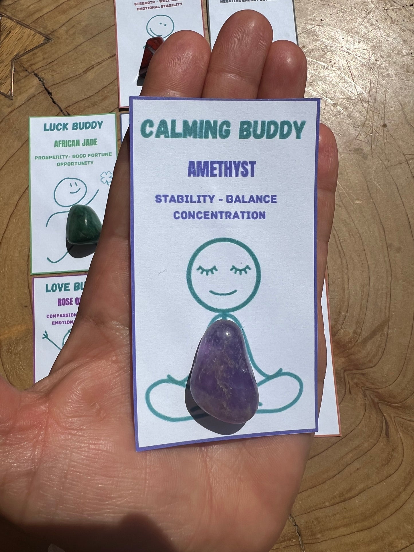 Crystal Buddy: Calming, Strength, Luck, Protection & More – Perfect for Kids and Adults