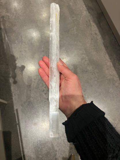 Selenite (Satin Spar) Crystal Ruler Wands - Protective