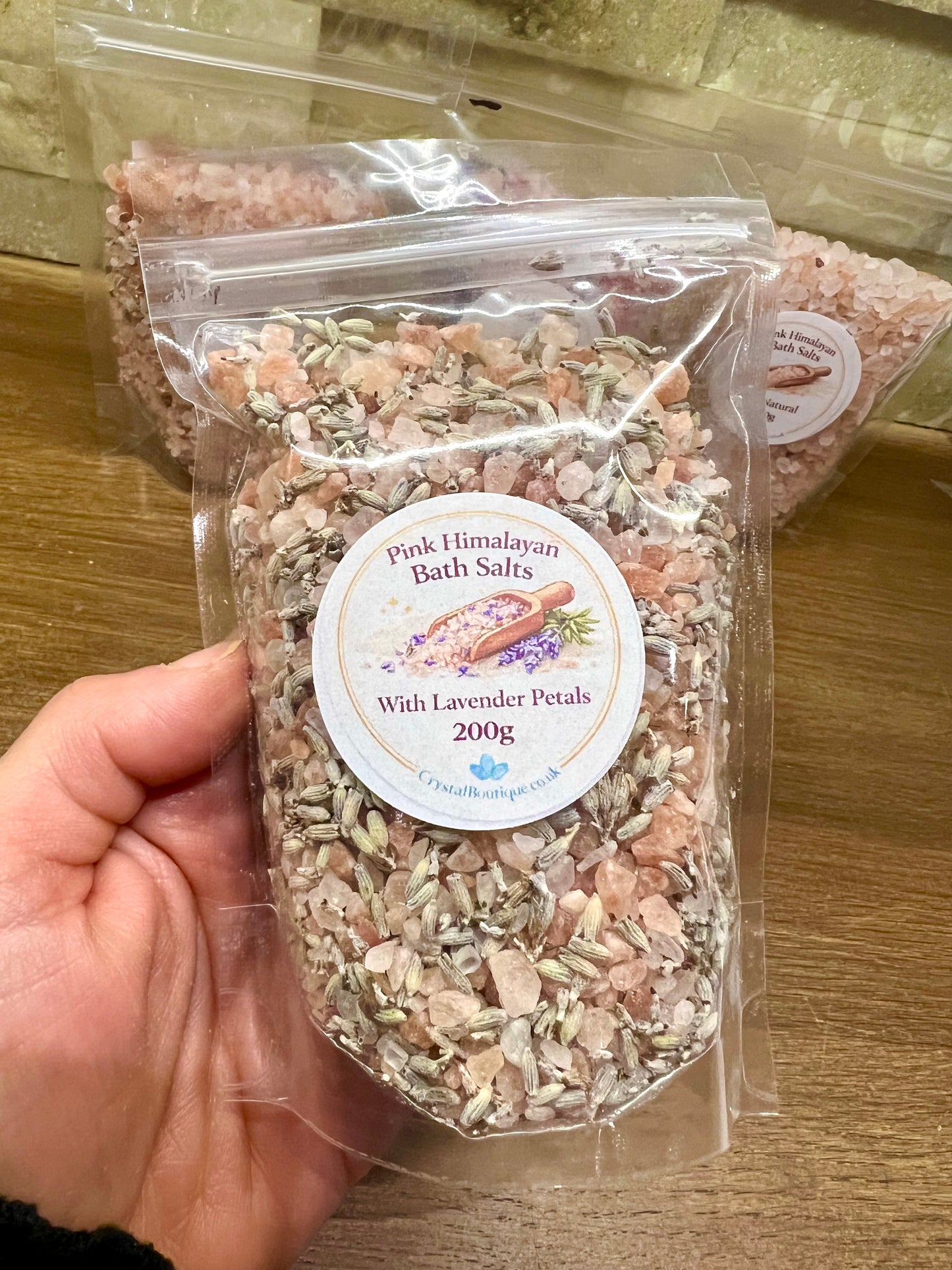 Pure Pink Himalayan Bath Salts with Lavender Petals