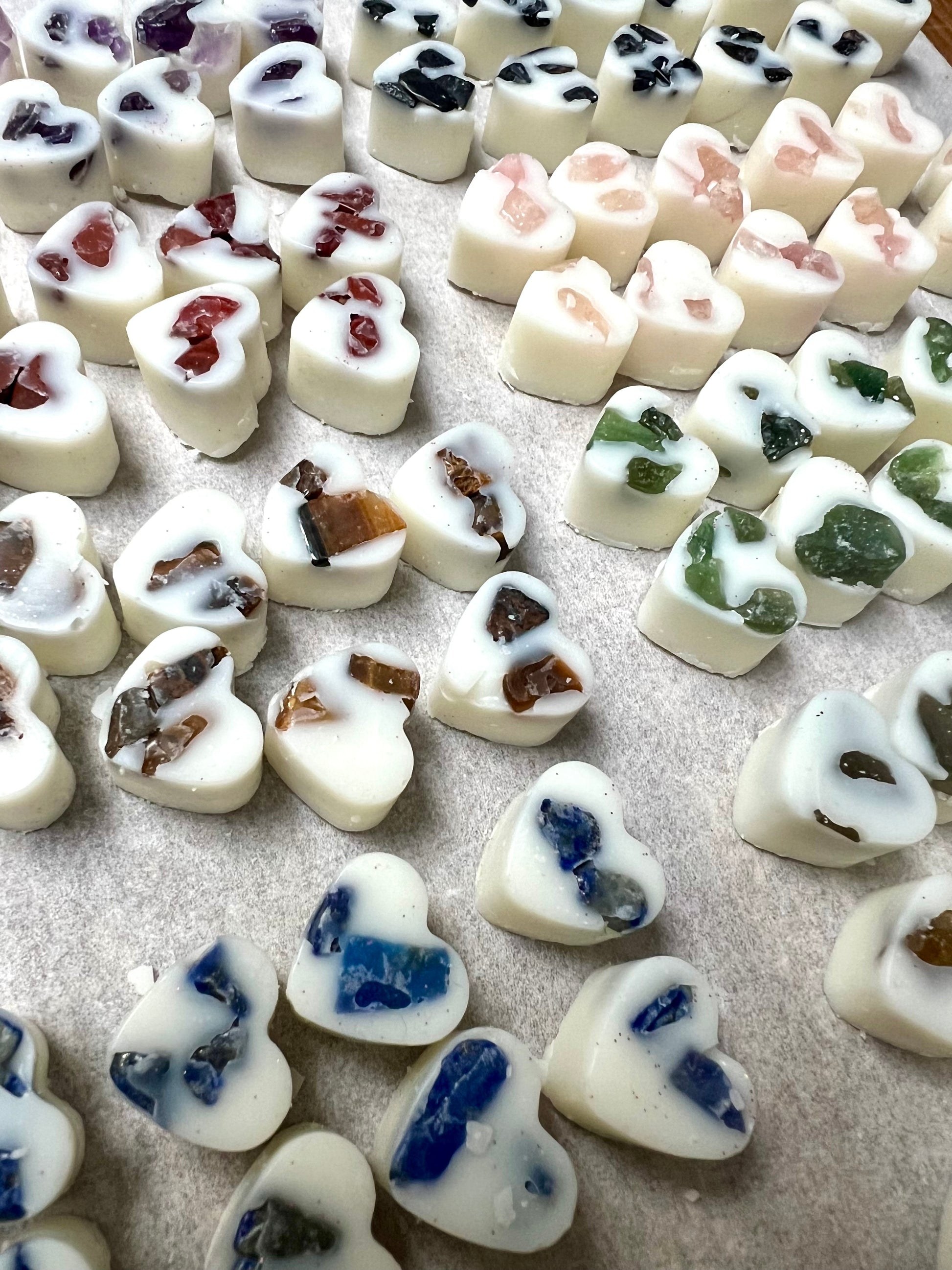 Crystal-Topped Soy Wax Heart Melts – Hand-Poured with Love - Crystal Boutique.co.uk