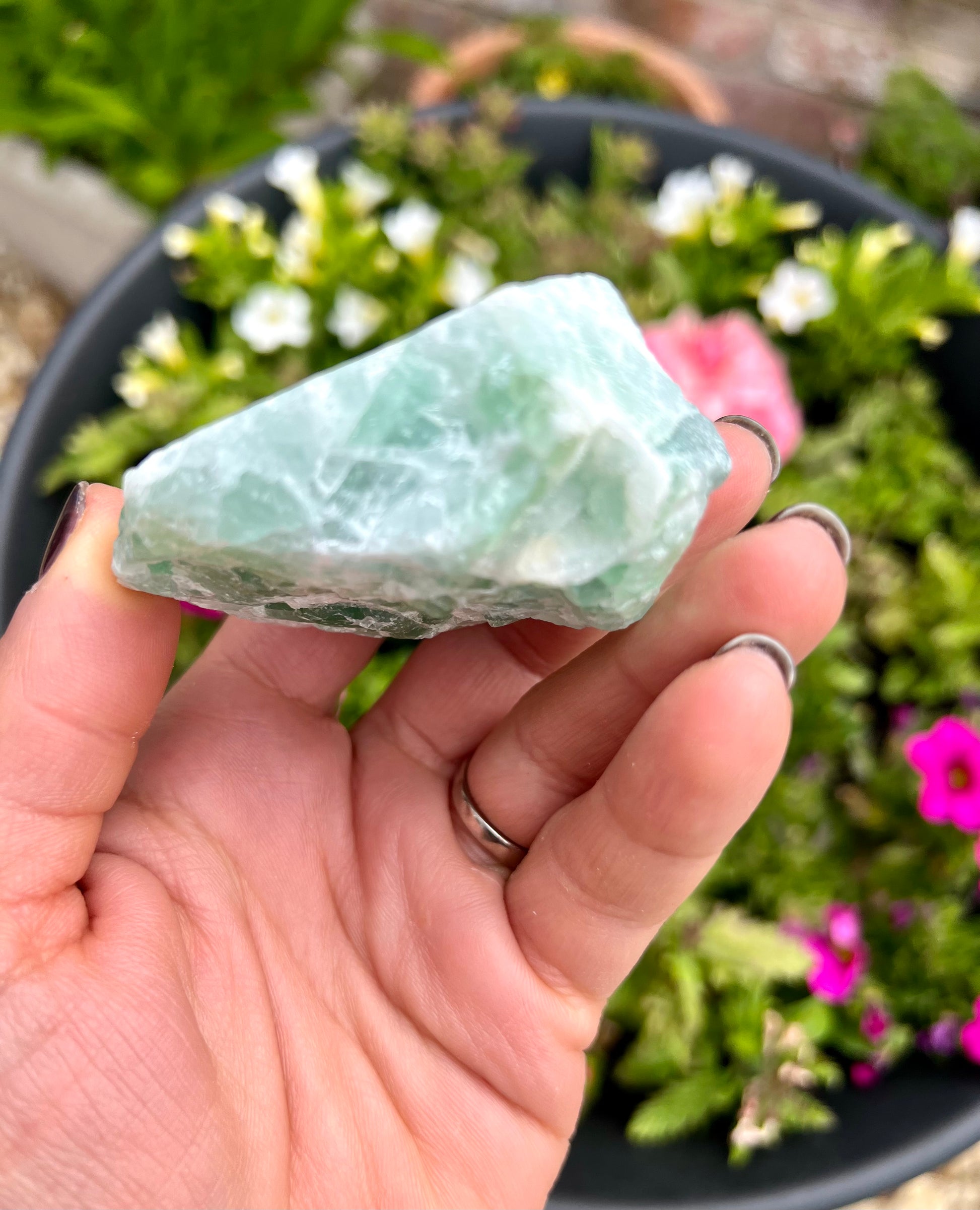 Green Fluorite One Sided Polished Crystal - Clearance - Crystal Boutique.co.uk