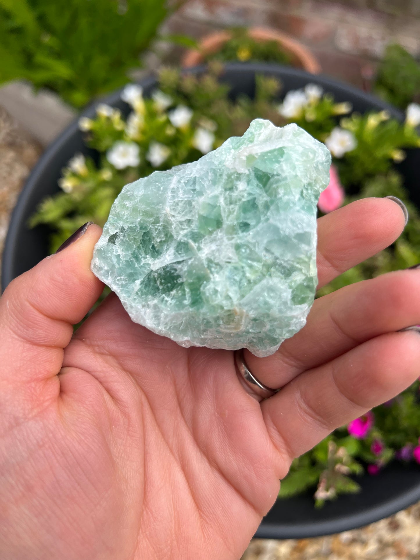 Green Fluorite One Sided Polished Crystal - Clearance - Crystal Boutique.co.uk