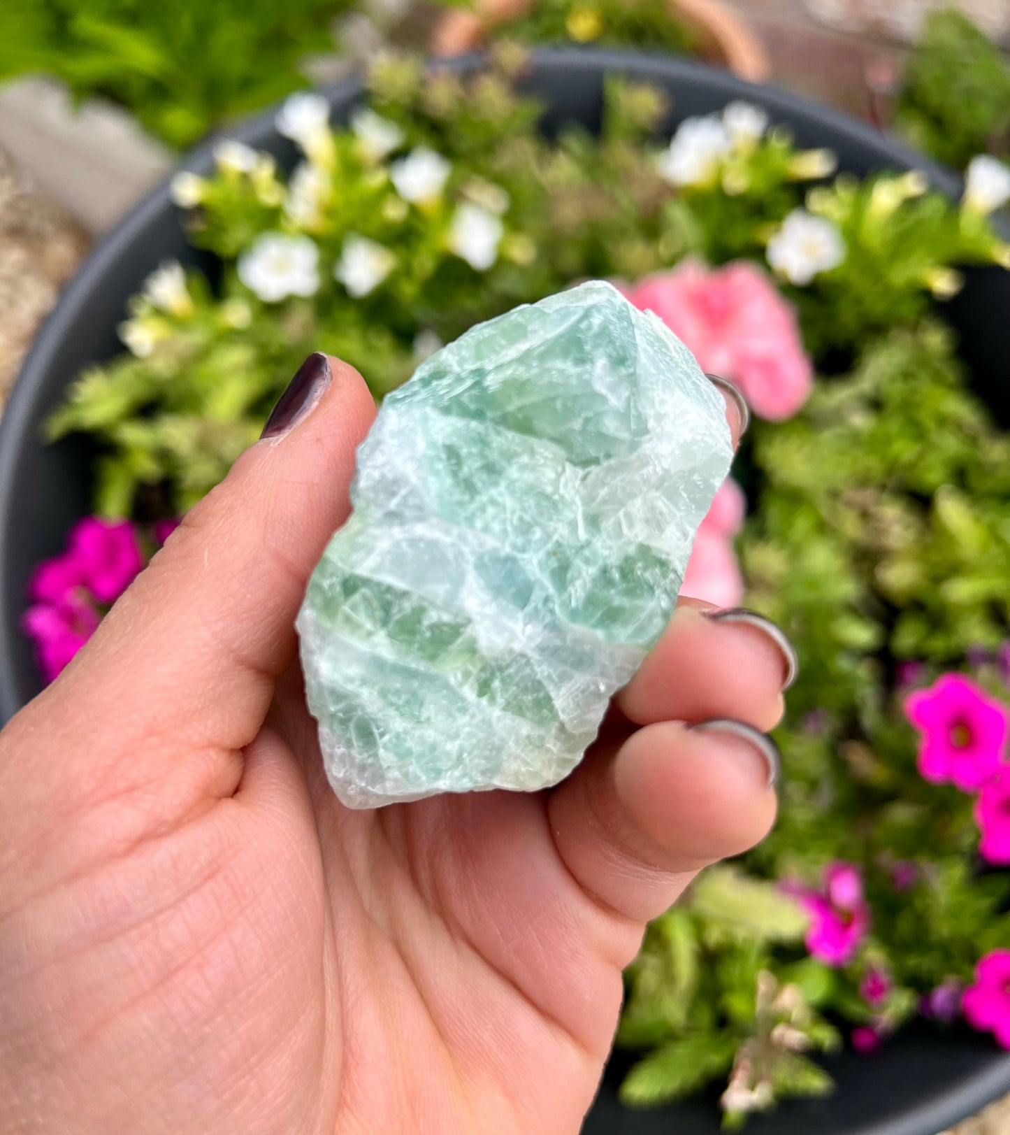 Green Fluorite One Sided Polished Crystal - Clearance - Crystal Boutique.co.uk