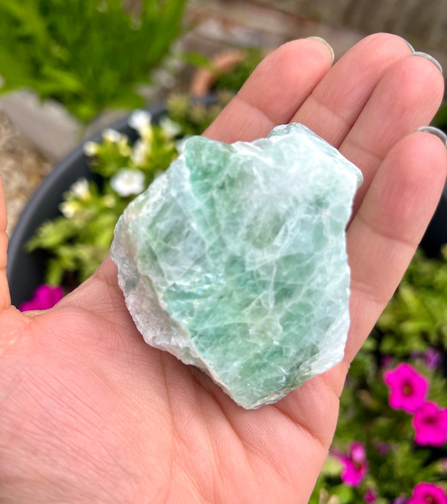 Green Fluorite One Sided Polished Crystal - Clearance - Crystal Boutique.co.uk