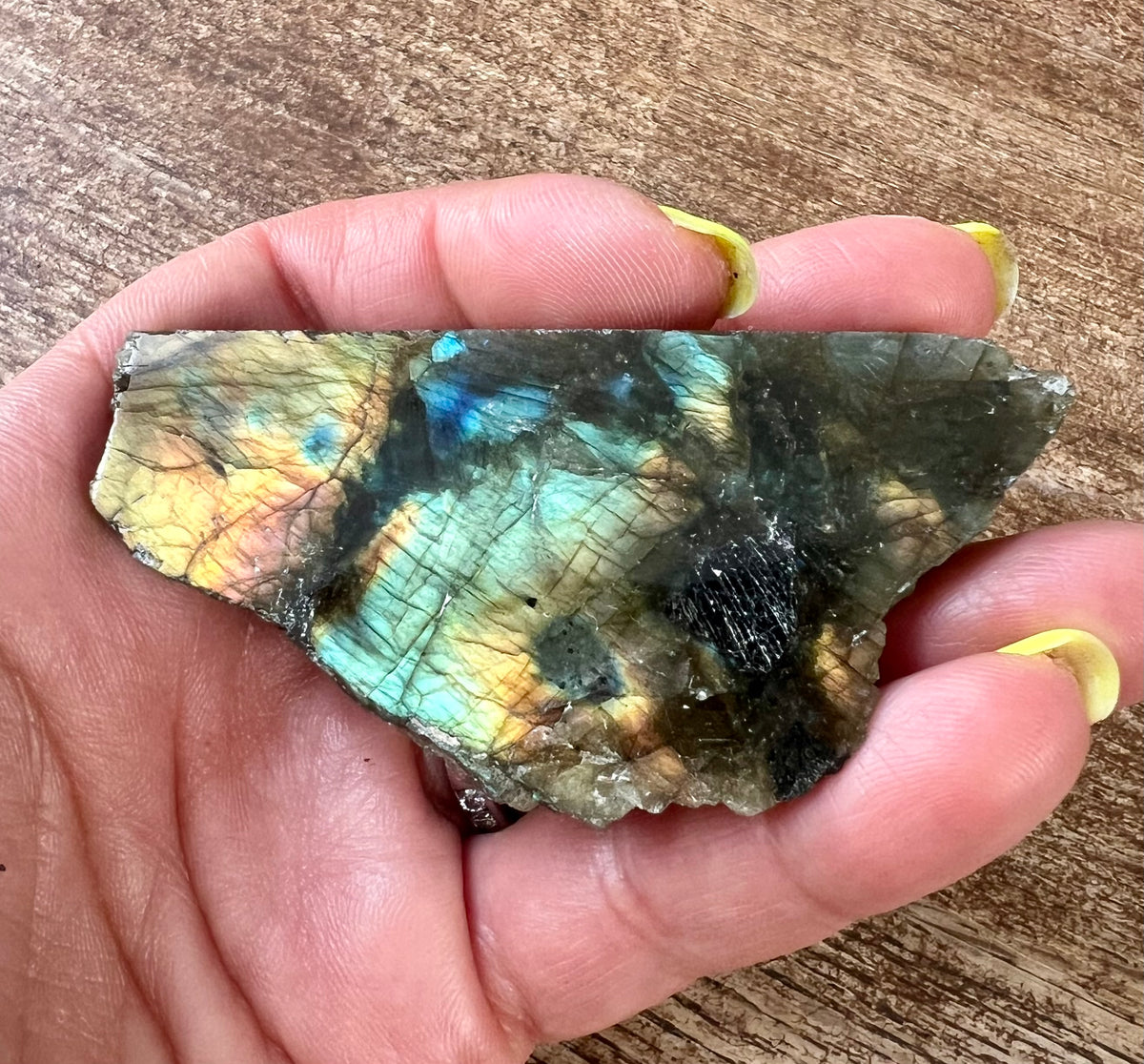 Natural Labradorite Crystals – Rough with Polished Face - Crystal Boutique.co.uk