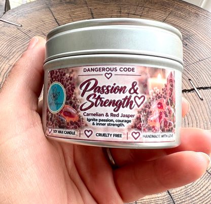Crystal-Topped Soy Candle in Tin — Choose Your Scent - Crystal Boutique.co.uk