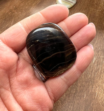 Coffee Calcite Polished Palmstone