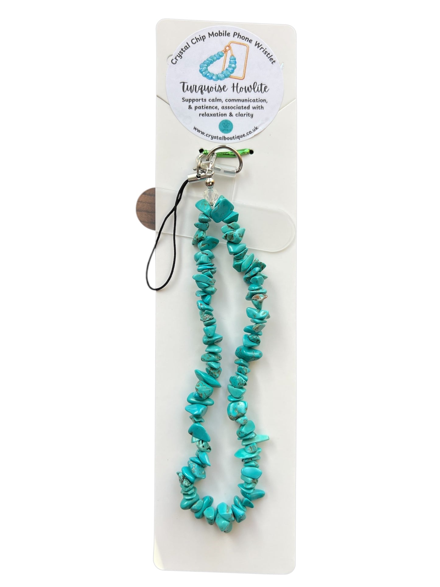 Turquoise Howlite Crystal Chip Mobile Phone Wristlet Strap