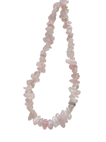 Rose Quartz Crystal Chip Mobile Phone Wristlet Strap