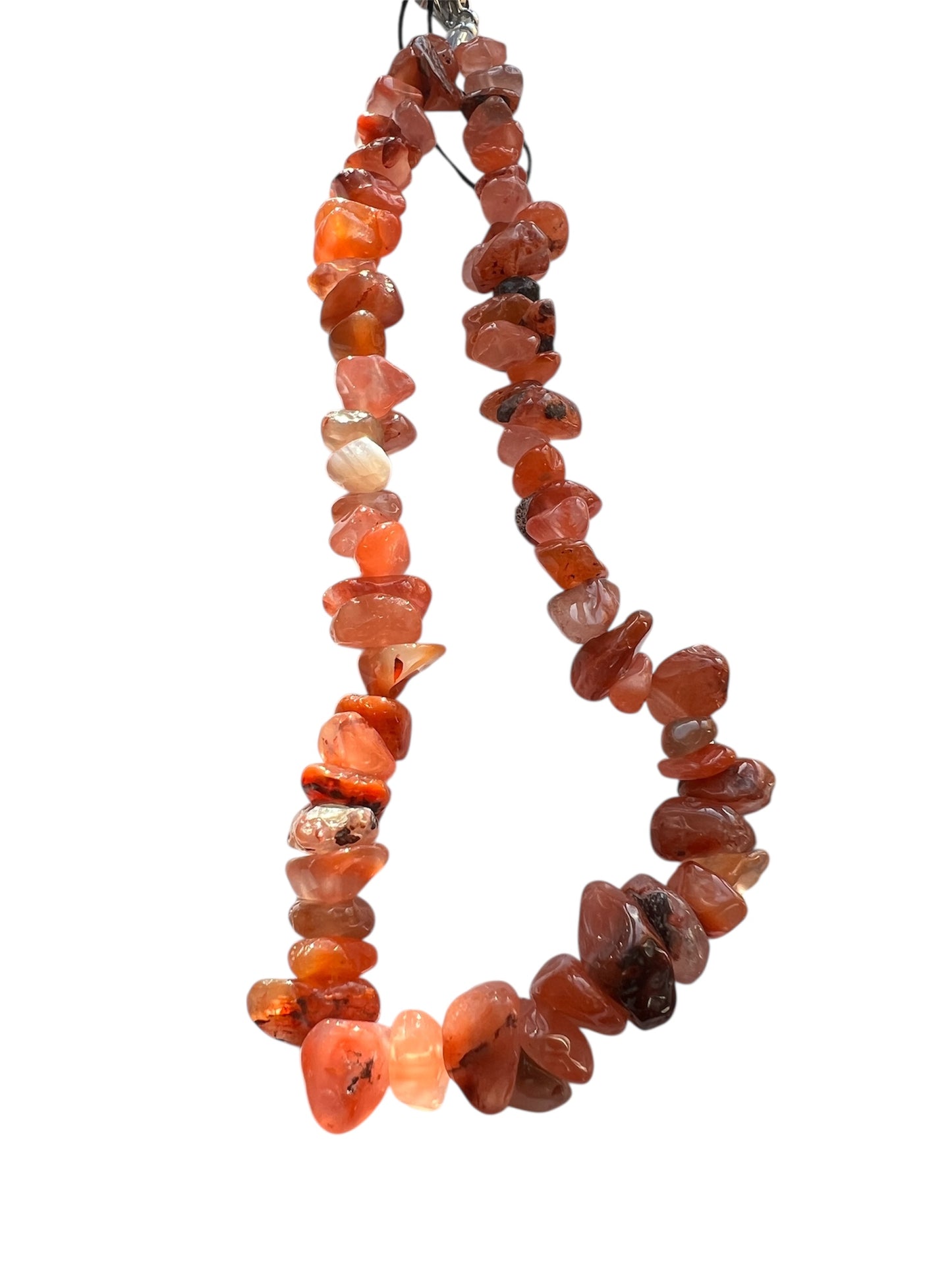 Carnelian Crystal Chip Mobile Phone Wristlet Strap