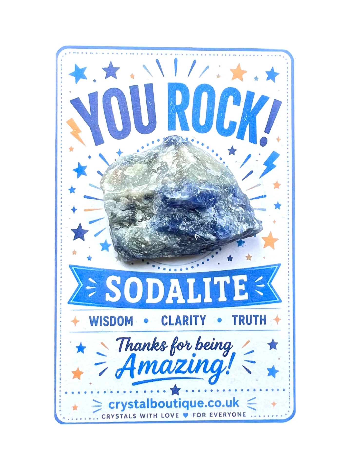 YOU ROCK! Crystal Gift Pocket Card - Crystal Boutique.co.uk