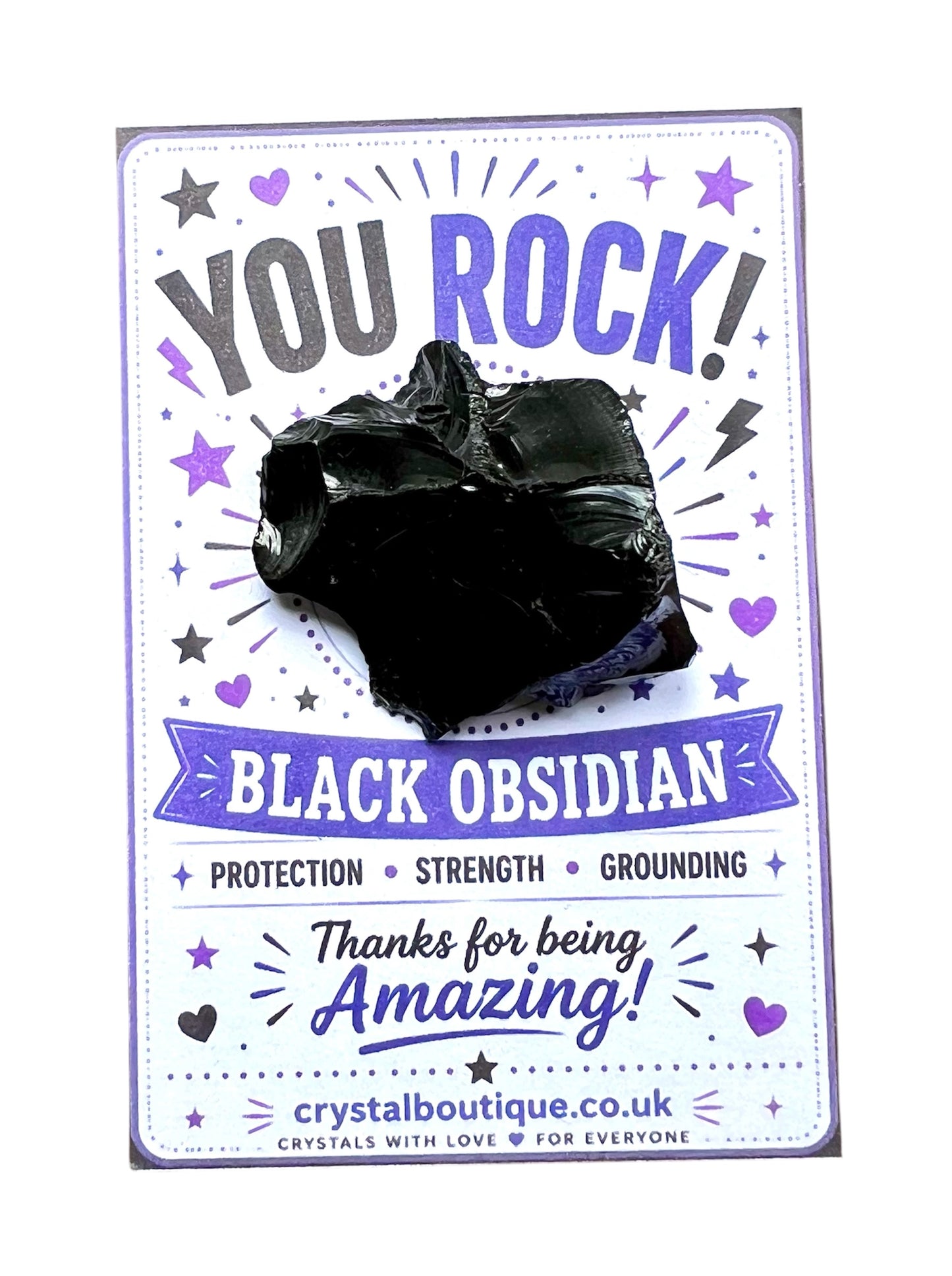 YOU ROCK! Crystal Gift Pocket Card - Crystal Boutique.co.uk