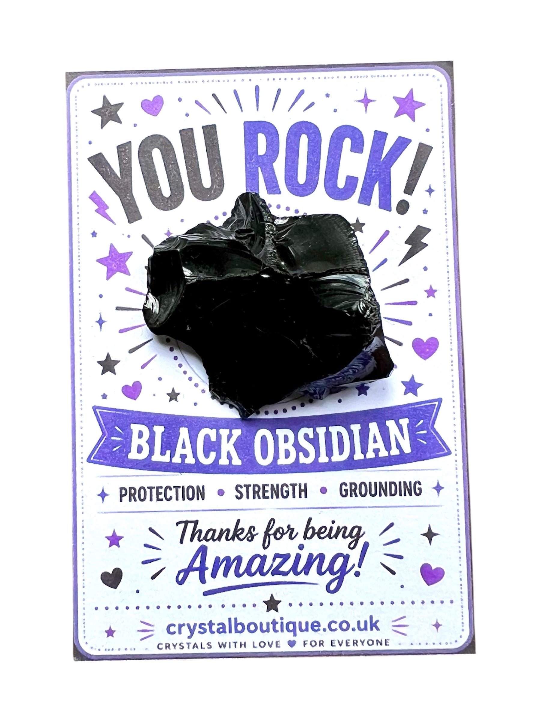 YOU ROCK! Crystal Gift Pocket Card - Crystal Boutique.co.uk