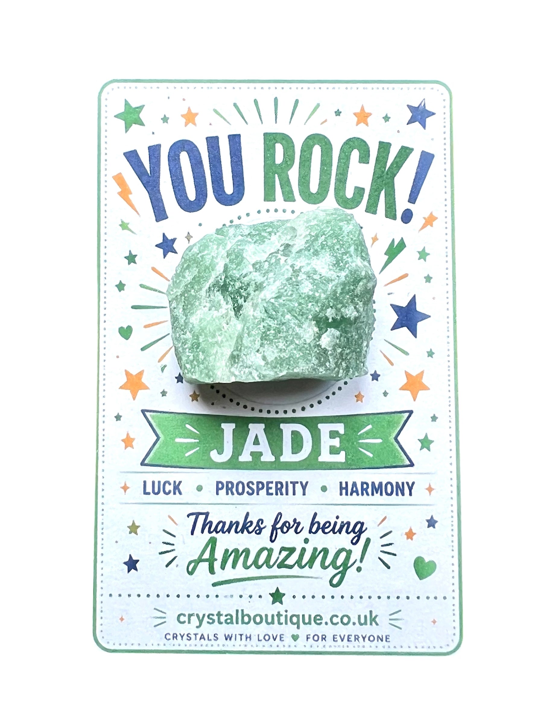 YOU ROCK! Crystal Gift Pocket Card - Crystal Boutique.co.uk